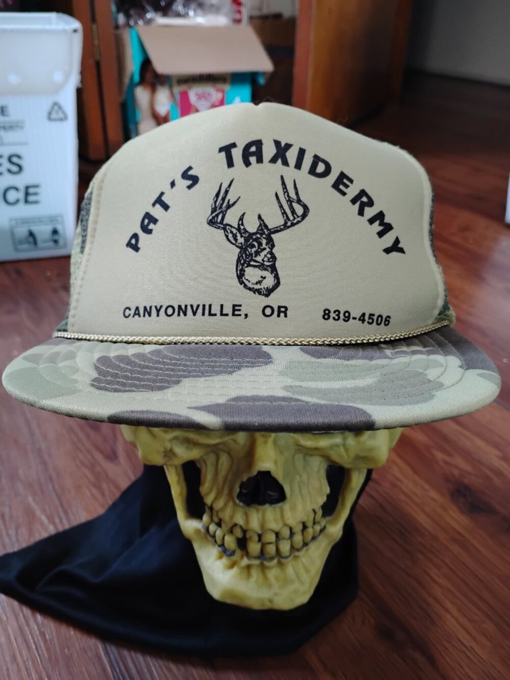 Deadstock Vintage Pat's Taxidermy Camouflage Snap Trucker Hat Cap